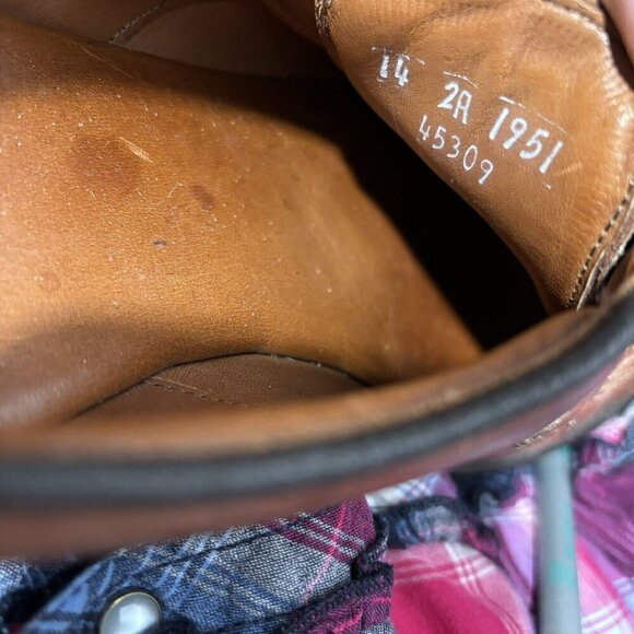 Allen Edmonds Mens Size 14 2R Brown Comfort Shoes Wilbert Oxfords 1951 45309 Dst - Picture 11 of 12